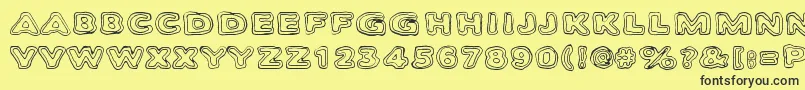 Bambiraptor Font – Black Fonts on Yellow Background