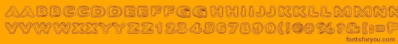 Bambiraptor Font – Brown Fonts on Orange Background