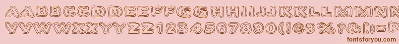 Bambiraptor Font – Brown Fonts on Pink Background