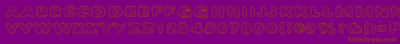 Bambiraptor Font – Brown Fonts on Purple Background