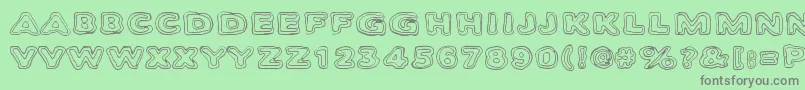 Bambiraptor Font – Gray Fonts on Green Background