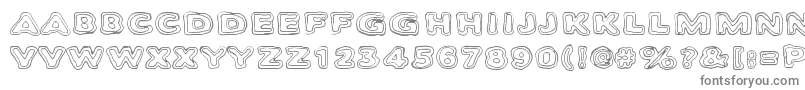Шрифт Bambiraptor – серые шрифты на белом фоне