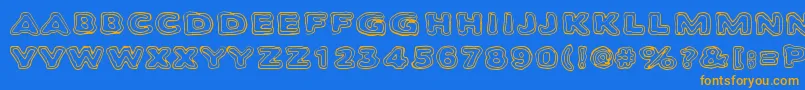 Bambiraptor Font – Orange Fonts on Blue Background