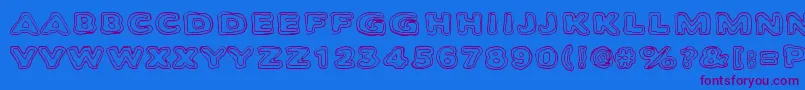 Bambiraptor Font – Purple Fonts on Blue Background