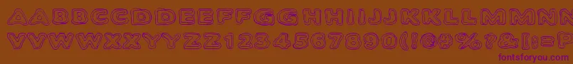 Bambiraptor Font – Purple Fonts on Brown Background