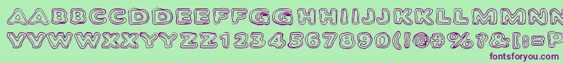 Bambiraptor Font – Purple Fonts on Green Background