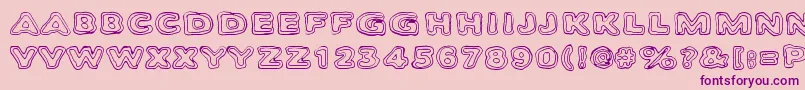 Bambiraptor Font – Purple Fonts on Pink Background
