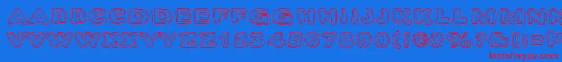 Bambiraptor Font – Red Fonts on Blue Background