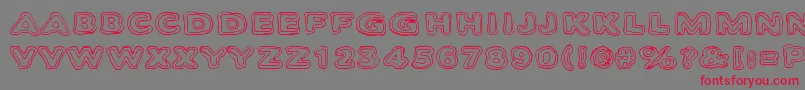 Bambiraptor Font – Red Fonts on Gray Background