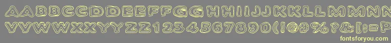 Bambiraptor Font – Yellow Fonts on Gray Background