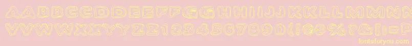 Bambiraptor Font – Yellow Fonts on Pink Background