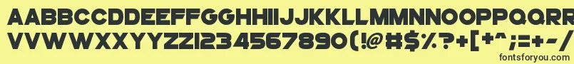 SuperstarX Font – Black Fonts on Yellow Background