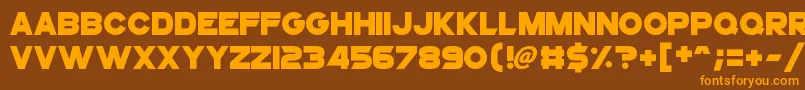 SuperstarX Font – Orange Fonts on Brown Background