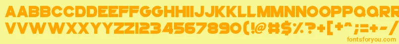 SuperstarX Font – Orange Fonts on Yellow Background