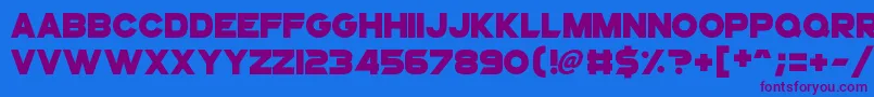 SuperstarX Font – Purple Fonts on Blue Background