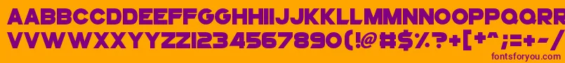 SuperstarX Font – Purple Fonts on Orange Background