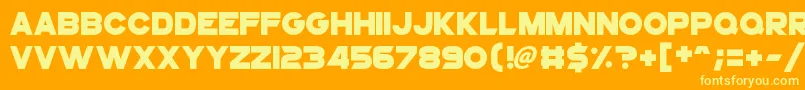 SuperstarX Font – Yellow Fonts on Orange Background