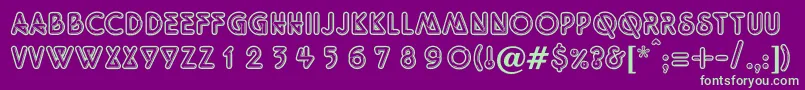 Quotidien Font – Green Fonts on Purple Background