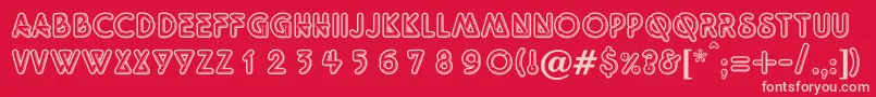 Quotidien Font – Pink Fonts on Red Background