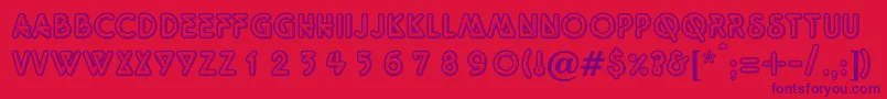 Quotidien Font – Purple Fonts on Red Background