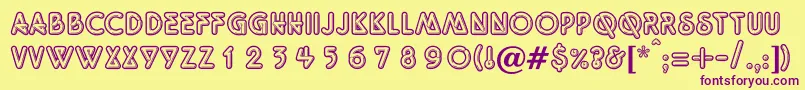 Quotidien Font – Purple Fonts on Yellow Background