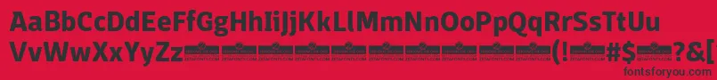 DomotikaBoldTrial Font – Black Fonts on Red Background