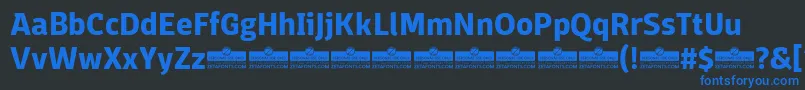 DomotikaBoldTrial Font – Blue Fonts on Black Background