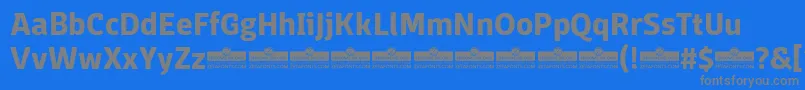 DomotikaBoldTrial Font – Gray Fonts on Blue Background