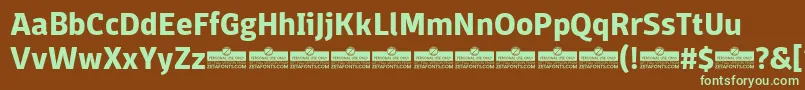 DomotikaBoldTrial Font – Green Fonts on Brown Background