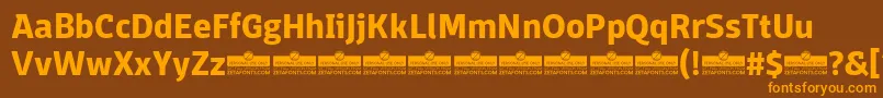 DomotikaBoldTrial Font – Orange Fonts on Brown Background