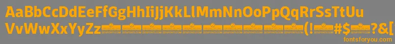 DomotikaBoldTrial Font – Orange Fonts on Gray Background