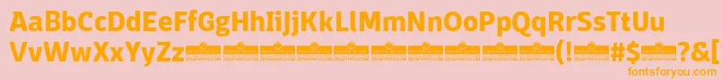 DomotikaBoldTrial Font – Orange Fonts on Pink Background