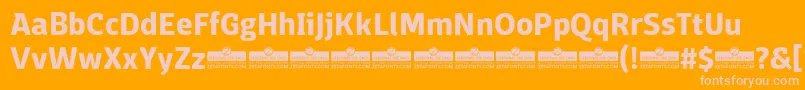 DomotikaBoldTrial Font – Pink Fonts on Orange Background