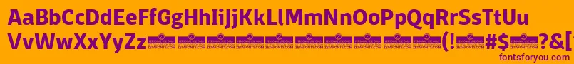 DomotikaBoldTrial Font – Purple Fonts on Orange Background