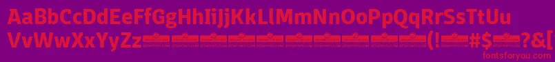 DomotikaBoldTrial Font – Red Fonts on Purple Background