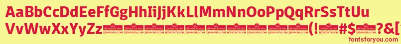 DomotikaBoldTrial Font – Red Fonts on Yellow Background