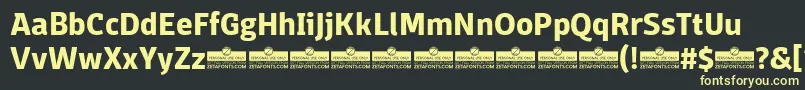 DomotikaBoldTrial Font – Yellow Fonts on Black Background