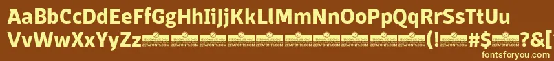 DomotikaBoldTrial Font – Yellow Fonts on Brown Background