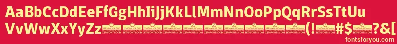 DomotikaBoldTrial Font – Yellow Fonts on Red Background