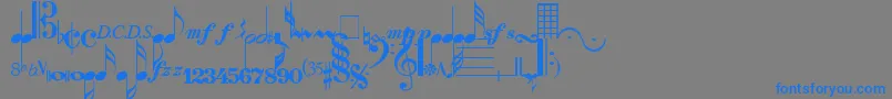 Police SaxNViolinsLightSsiLight – polices bleues sur fond gris