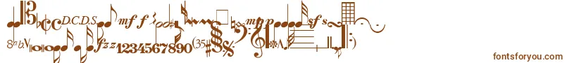 SaxNViolinsLightSsiLight Font – Brown Fonts on White Background