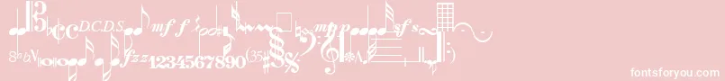 SaxNViolinsLightSsiLight Font – White Fonts on Pink Background