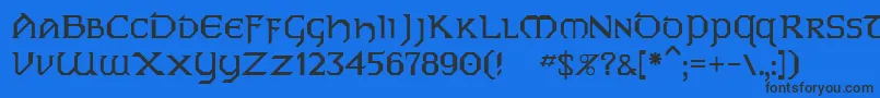 Dublin Font – Black Fonts on Blue Background