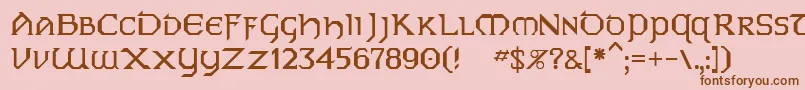 Dublin Font – Brown Fonts on Pink Background