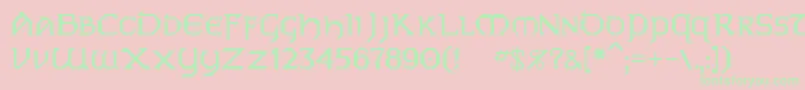 Dublin Font – Green Fonts on Pink Background
