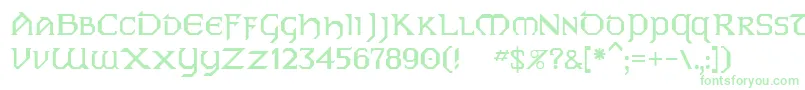 Dublin-fontti – vihreät fontit valkoisella taustalla