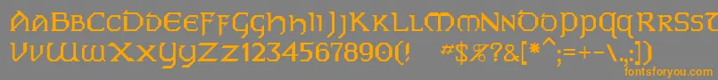 Dublin Font – Orange Fonts on Gray Background