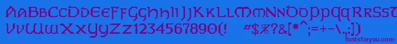 Шрифт Dublin – фиолетовые шрифты на синем фоне