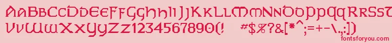 Шрифт Dublin – красные шрифты на розовом фоне