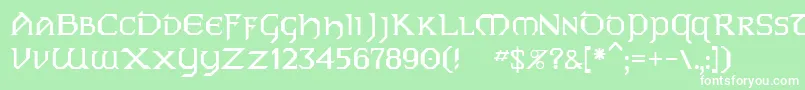 フォントDublin – 緑の背景に白い文字